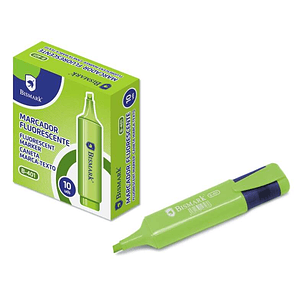 Bismark Marcador Fluorescente - Punta Biselada - Clip en el Capuchon - Color Verde
