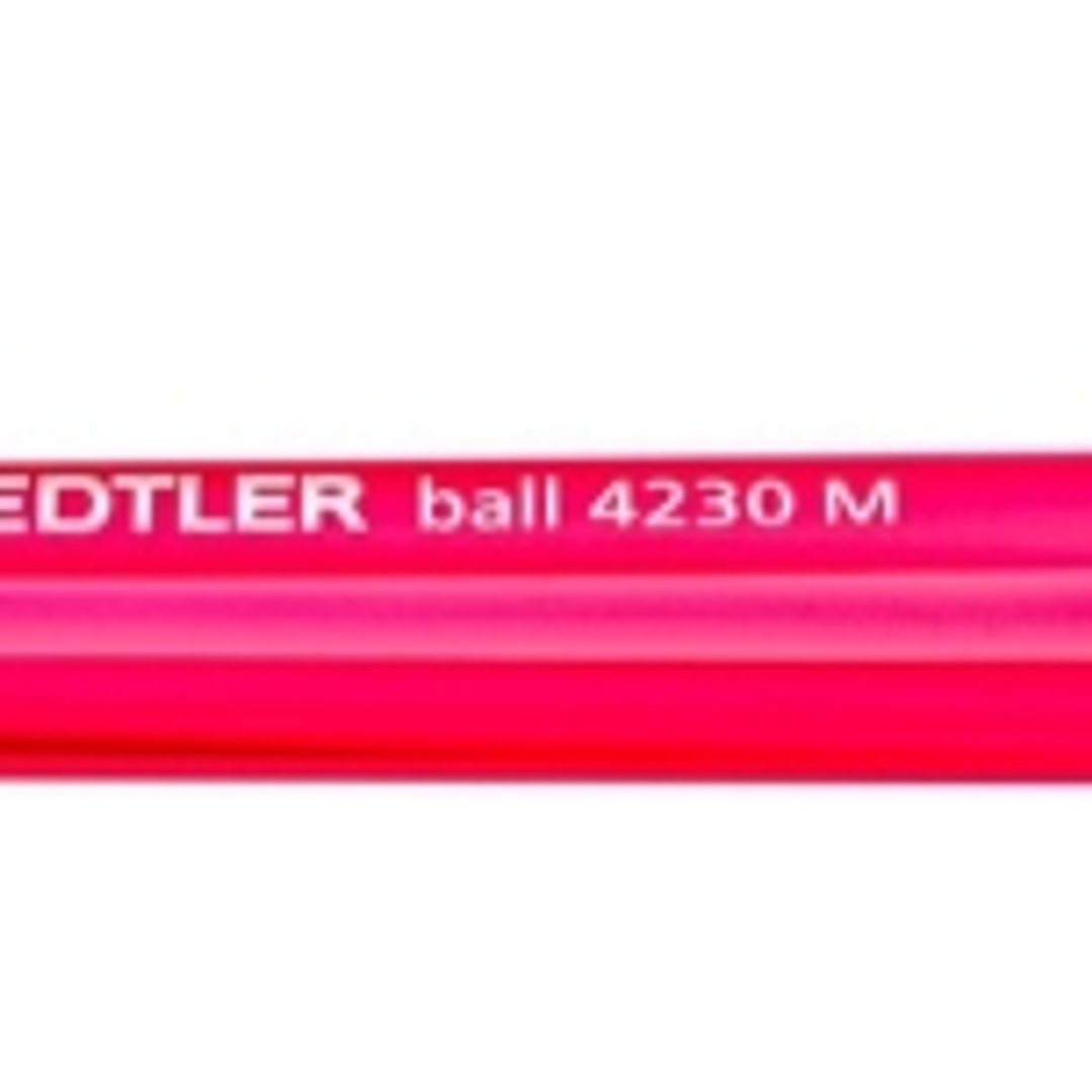 Staedtler 4230 M Boligrafo Retractil - Punta 1mm - Ancho de Linea Medio - Diseño Triangular - Color Rojo 1