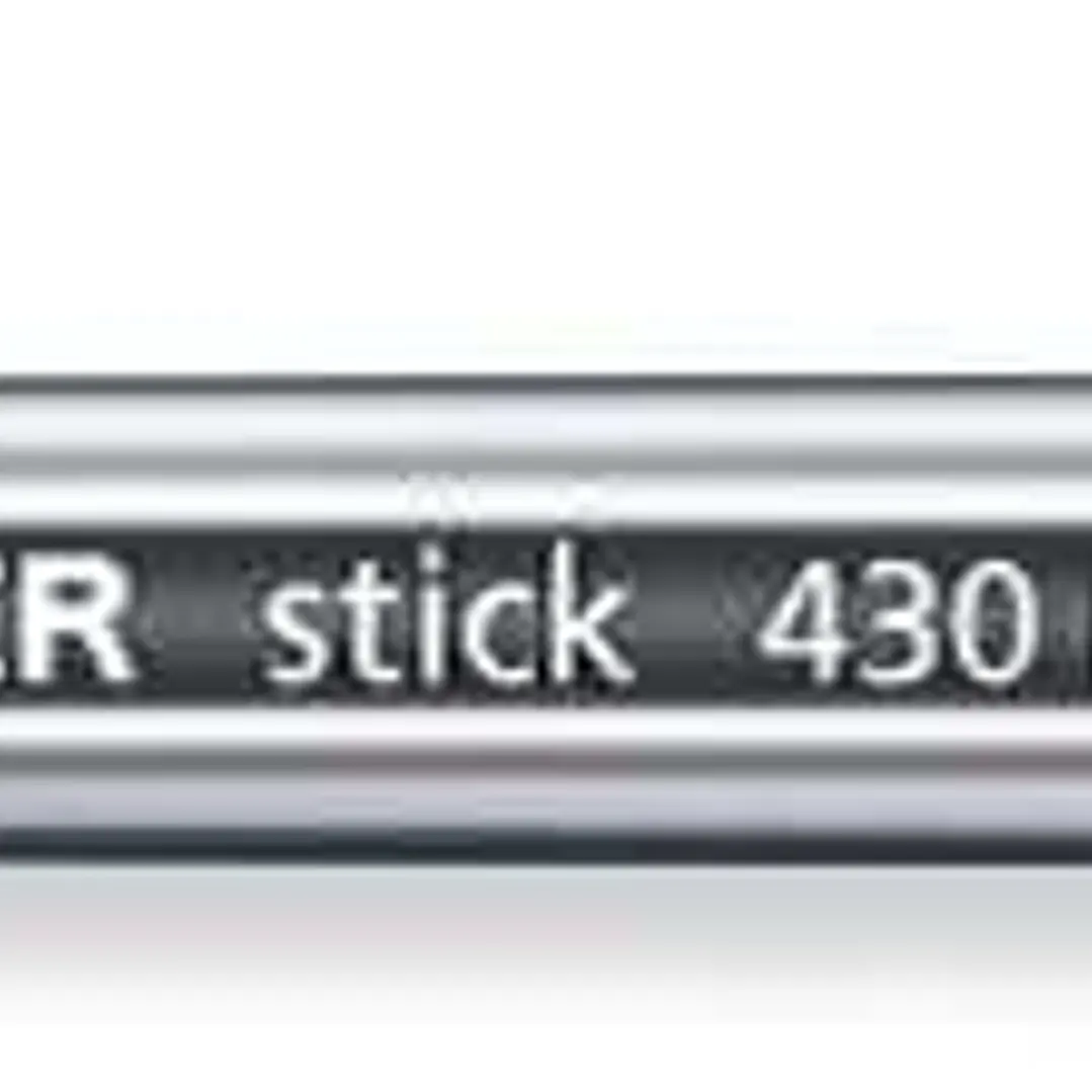 Staedtler Stick 430 Boligrafo con Capuchon - Punta 0.35mm - Tinta Endeleble - Color Rojo 1