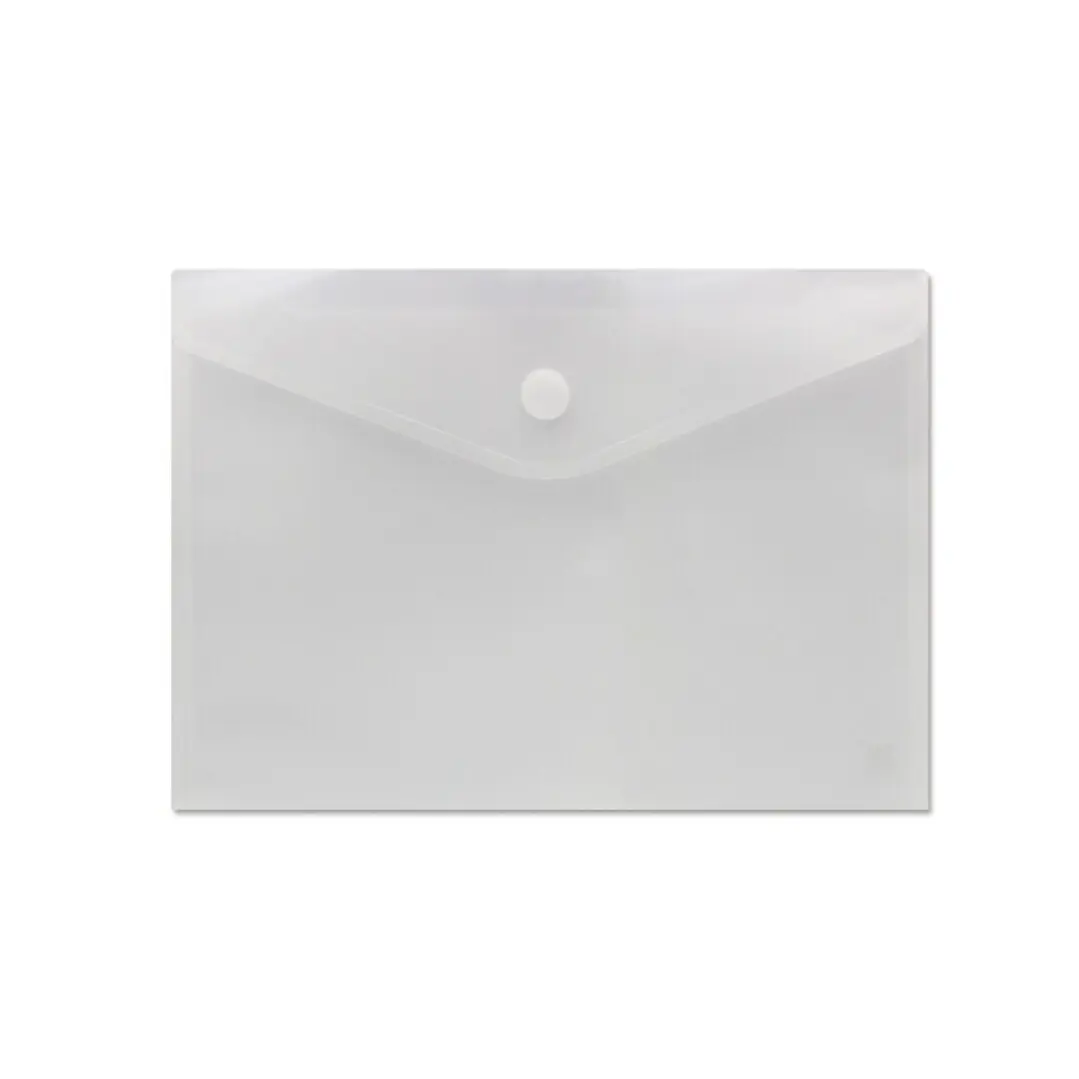 Sobre Portadocumentos A4 - Cierre de Velcro - Fabricado en Polipropileno - Medidas 325x230mm - Transparente 1