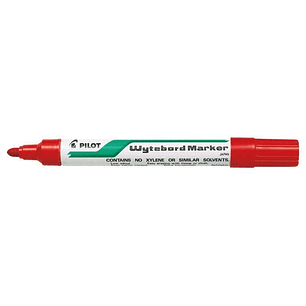 Pilot Rotulador para Pizarra Blanca - Punta Redonda de 4mm - Trazo de 1.8mm - Borrable en Seco - Color Rojo