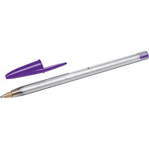 Bic Cristal Fun Boligrafo de Bola - Punta Gruesa de 1.6mm - Tinta con Base de Aceite - Color Morado