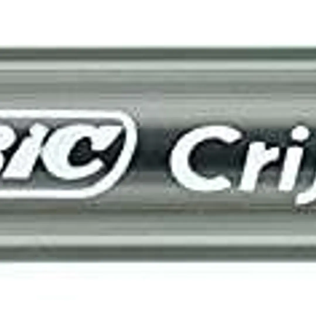 Bic Cristal Large Boligrafo de Bola - Punta Gruesa de 1.6mm - Trazo de 0.60mm - Tinta con Base de Aceite - Translucido - Color Negro 1