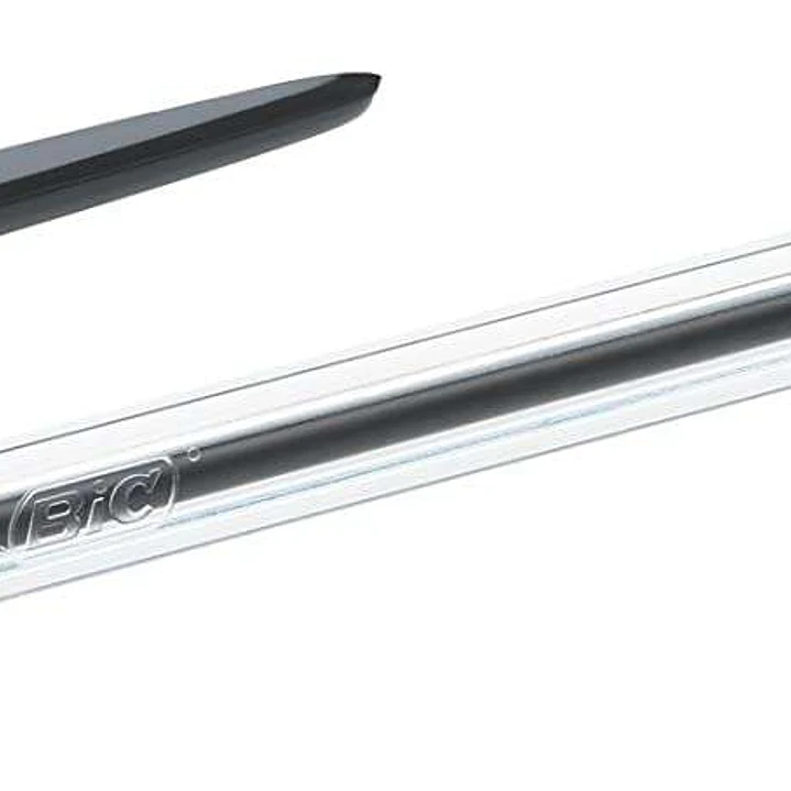 Bic Cristal Original Boligrafo de bola - Punta redonda de 1.0mm - Trazo 0.4mm - Tinta con Base de Aceite - Color Negro 1