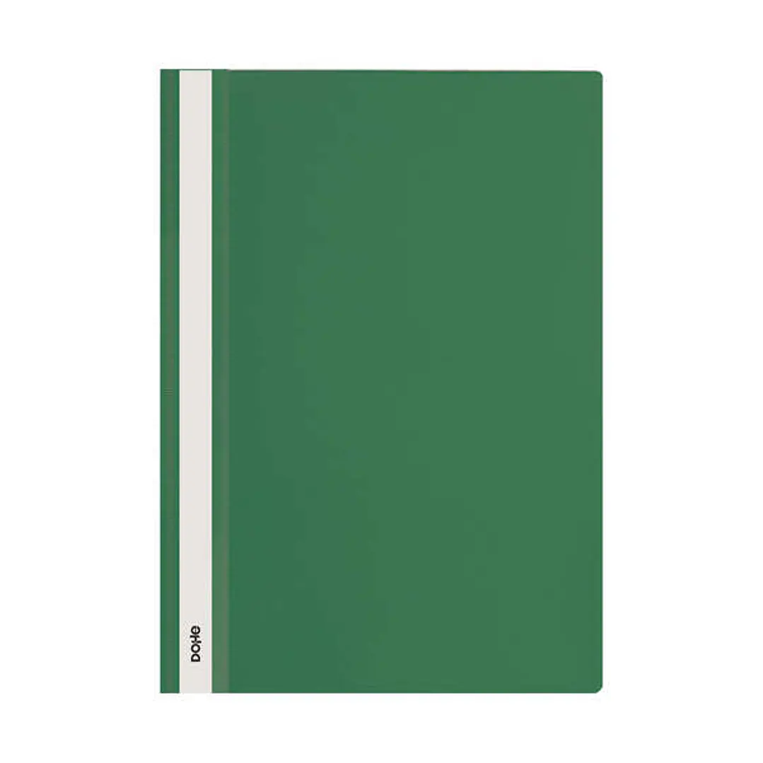 Dohe Dosier con Fastener de Polipropileno - Tamaño A4 - Cubierta Transparente y Trasera Opaca - Ideal para Organizar Documentos 1