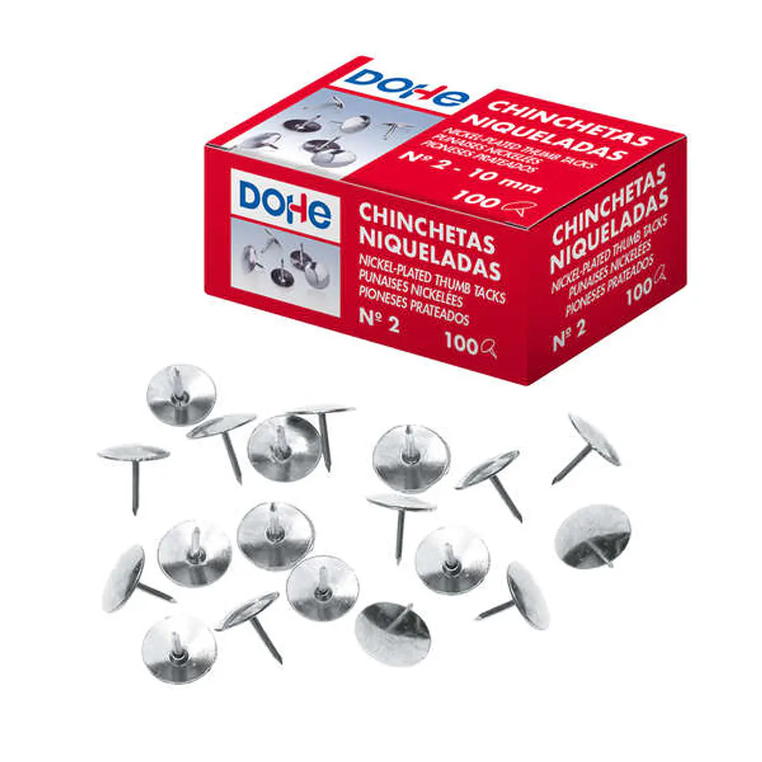 Dohe Pack de 100 Chinchetas Niqueladas Nº2 1