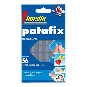 Imedio Patafix Masilla Adhesiva Transparente - Fuertes, Limpias y Removibles - 56 Piezas
