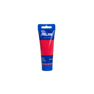 Milan Tubo de Pintura Acrilica 75ml - Pigmentos de Alta Calidad - Mezclable - Color Rojo Coral