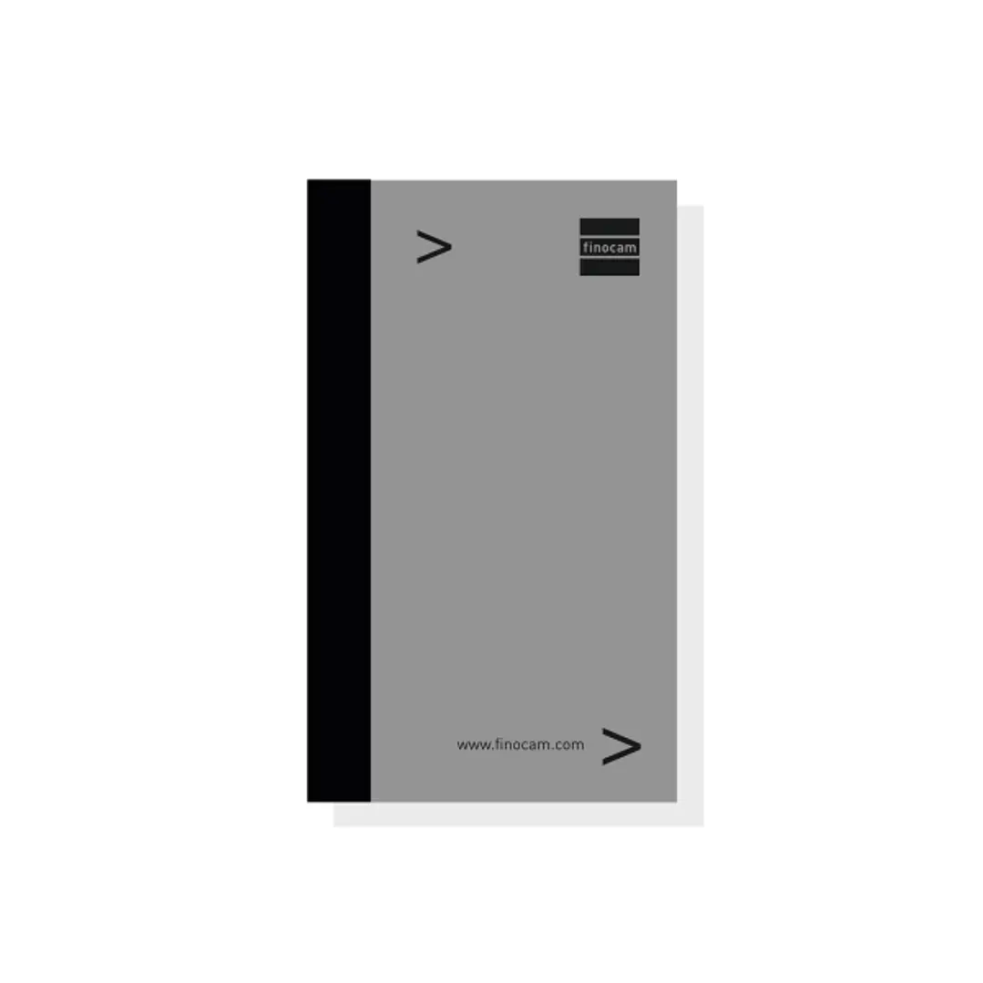 Finocam Bloc de Notas para Agendas Duo - Formato E3 - 79x5x127mm - Color Gris 1
