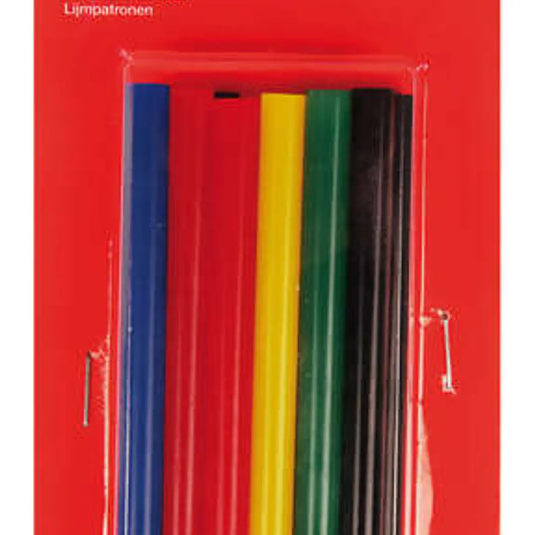 Apli Pack de 12 Barras Termofusibles de Colores Surtidos Ø7.5mmx10cm - Adhesion Instantanea en Multiples Superficies - No Gotea - Compatible con Pisto 1