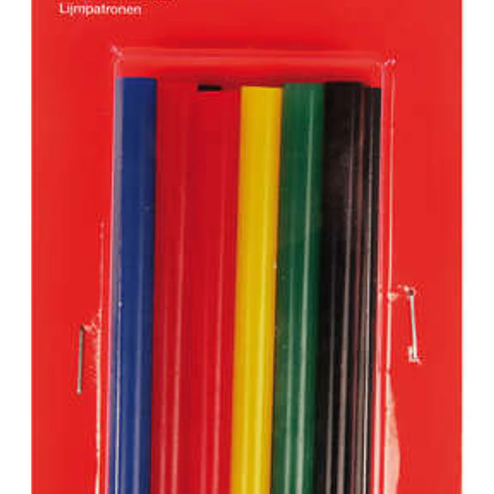 Apli Pack de 12 Barras Termofusibles de Colores Surtidos Ø7.5mmx10cm - Adhesion Instantanea en Multiples Superficies - No Gotea - Compatible con Pisto 1