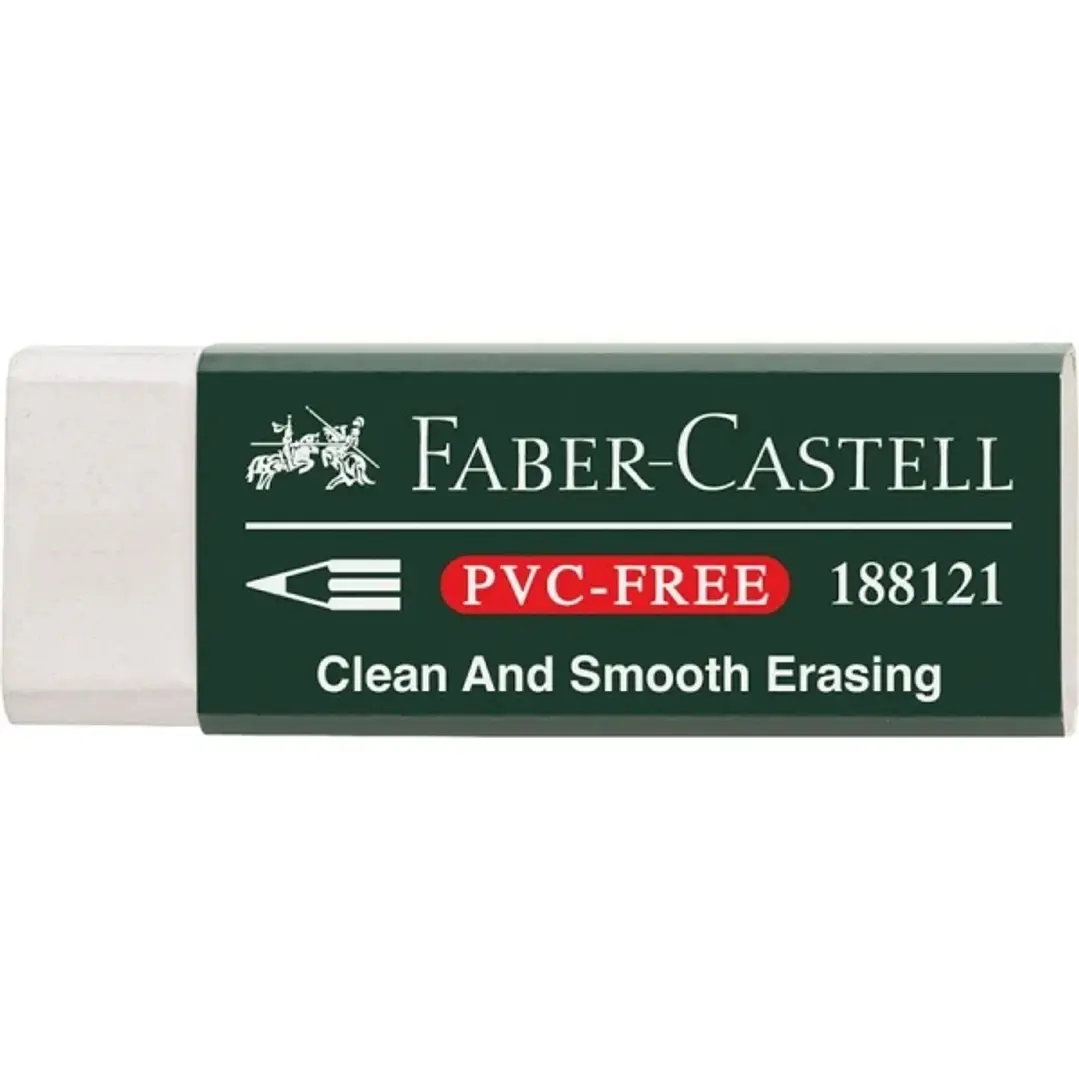 Faber-Castell 7081 N Goma de Borrar de Plastico sin PVC - Borrado Limpio y Facil 1