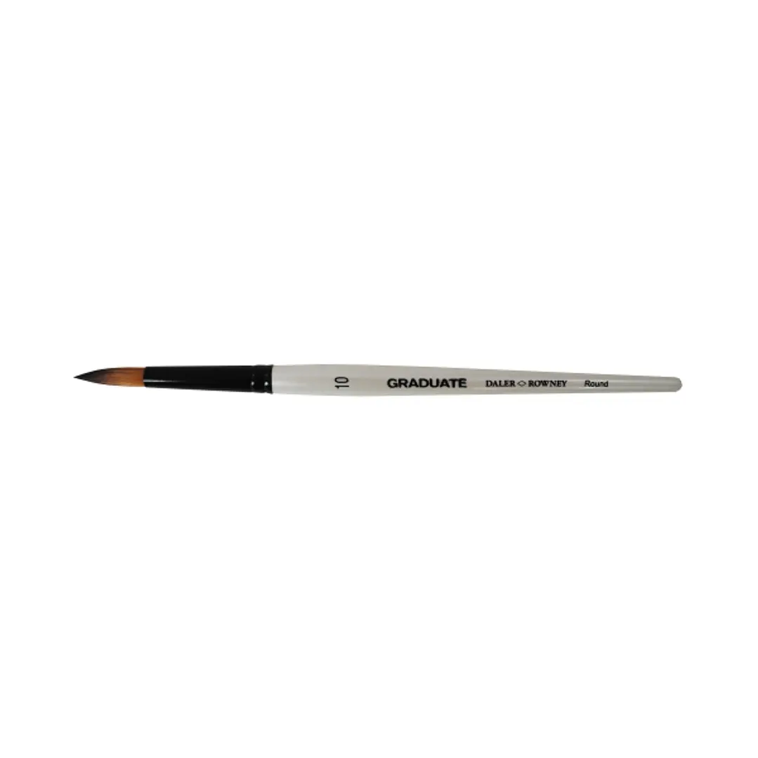 Daler Rowney Graduate Pincel Multitecnica - Pelo Sintetico - Mango Corto - Redondo Nº10 1
