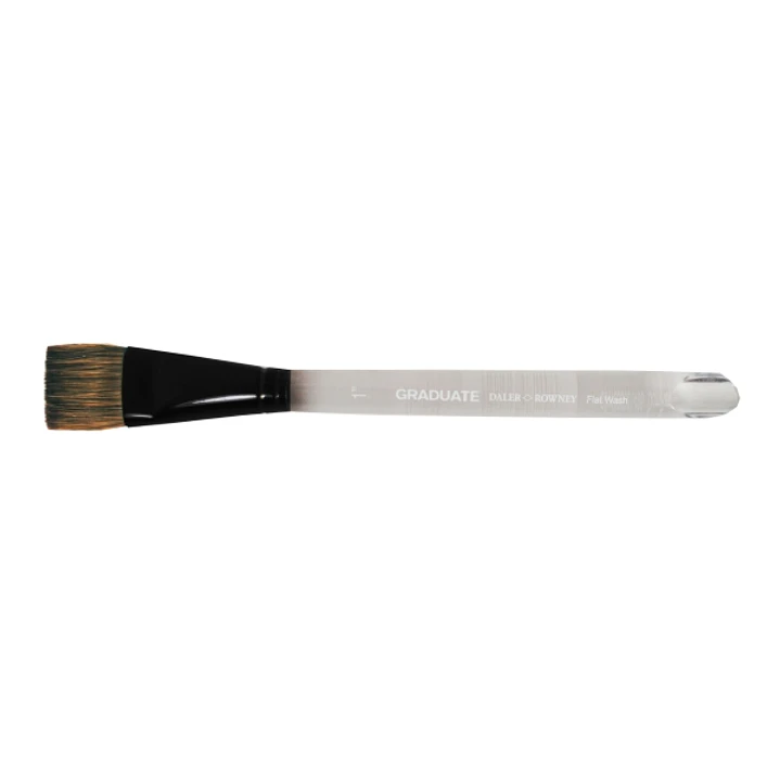 Daler Rowney Graduate Pincel Acuarela - Mezcla de Pelo de Pony y Sintetico - Mango Corto - Plano Lavis 1