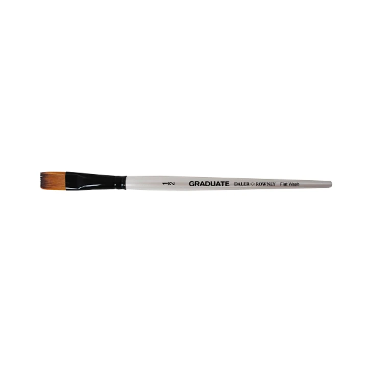 Daler Rowney Graduate Pincel Multitecnica - Pelo Sintetico - Mango Corto - Plano Lavis 1/2