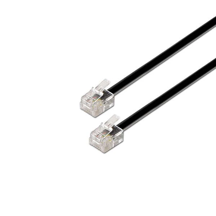 Aisens Cable de Telefono 6P4C - M-M - 2.0m - Color Negro 1