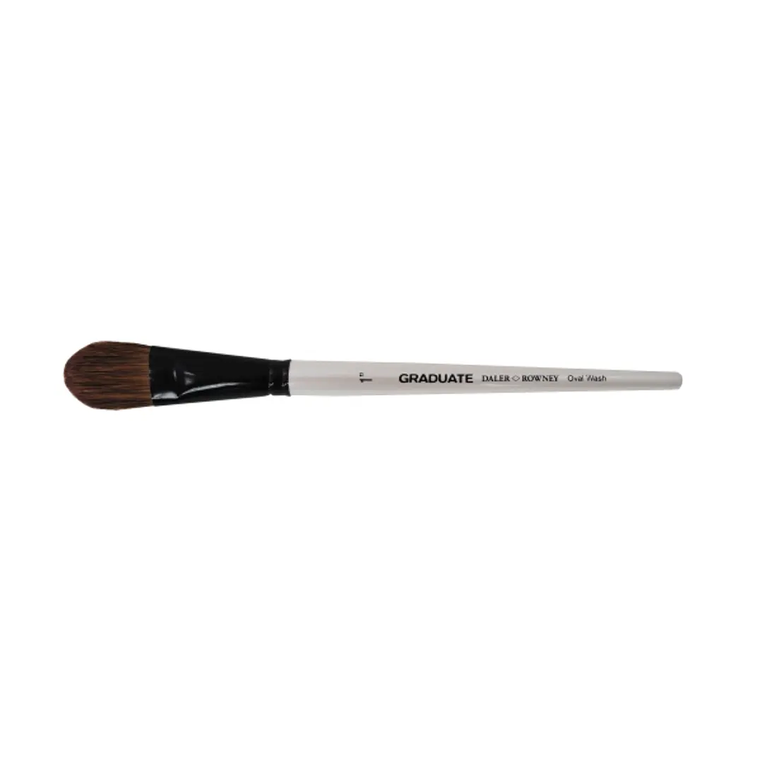 Daler Rowney Graduate Pincel Acuarela - Mezcla de Pelo de Pony y Sintetico - Mango Corto - Oval Lavis 1
