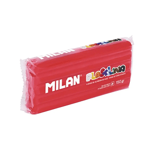 Milan Barra de Plastilina de 150gr - Base de Almidon de Maiz - Sin Gluten - Mezclables - Color Rojo