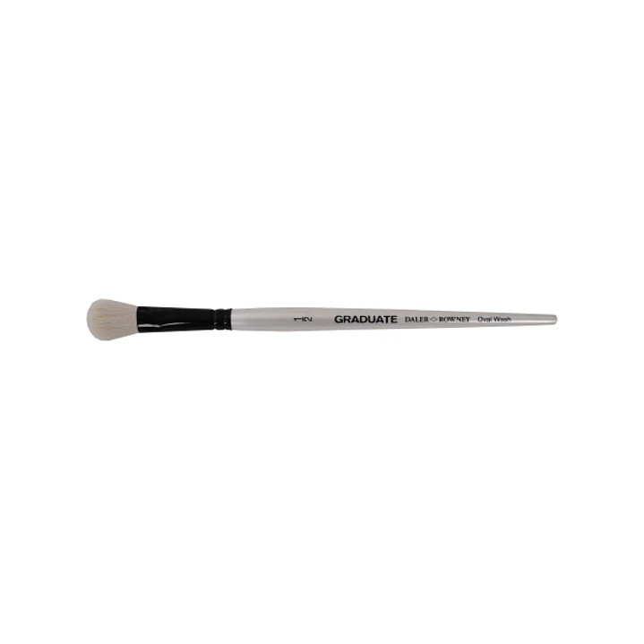 Daler Rowney Graduate Pincel Acuarela - Pelo de Cabra Natural - Mango Corto - Oval Lavis 1/2