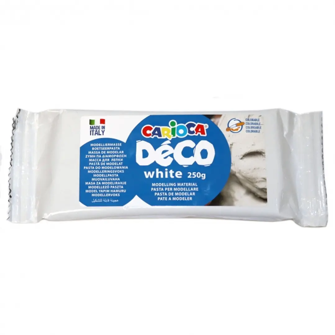 Carioca Pasta de Modelar 250gr - Apta para Todas las Tecnicas de Modelaje - Endurece al Aire - Facil de Alisar - Aplicable sobre Cualquier Soporte - C 1