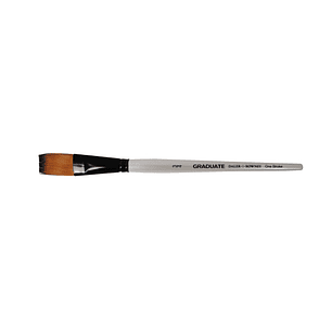 Daler Rowney Graduate Pincel Multitecnica - Pelo Sintetico - Mango Corto - Plano Extralargo 3/4