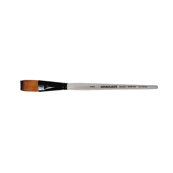 Daler Rowney Graduate Pincel Multitecnica - Pelo Sintetico - Mango Corto - Plano Extralargo 3/4