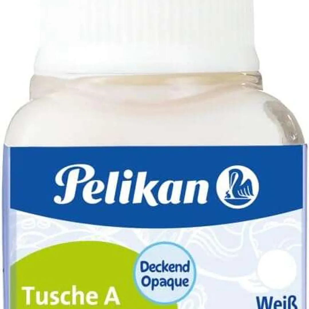 Pelikan Tinta China 523 10ml N.18 - 10ml - Resistente al Agua - Secado Rapido - Color Blanco 1