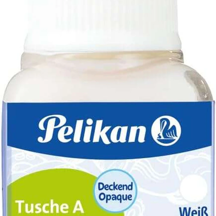 Pelikan Tinta China 523 10ml N.18 - 10ml - Resistente al Agua - Secado Rapido - Color Blanco 1