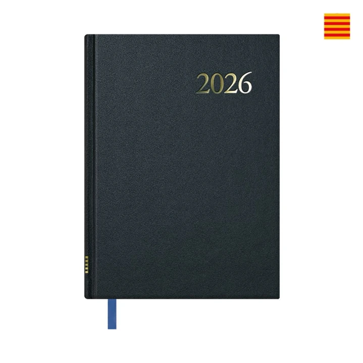 Dohe Segovia Agenda Anual Catalan - Semana Vista - Tamaño 14x20cm - Color Negro 1