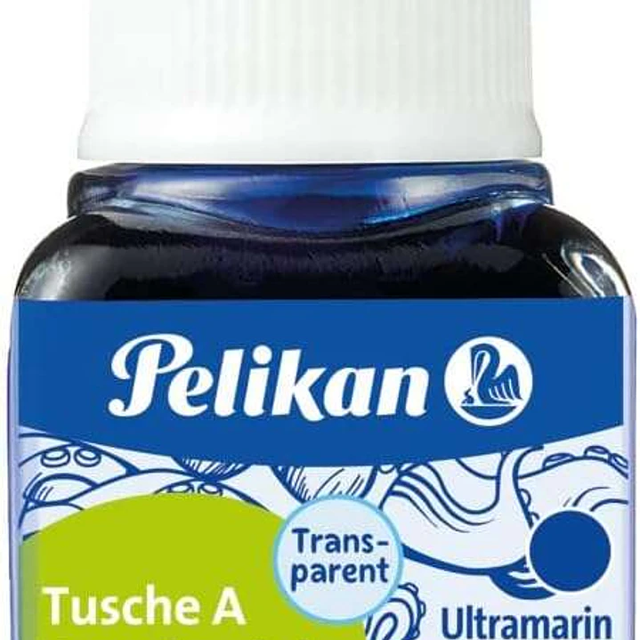 Pelikan Tinta China 523 10ml N.9 - 10ml - Resistente al Agua - Ideal para Dibujo y Caligrafia - Color Azul Ultramar 1