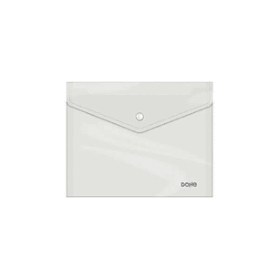 Dohe Sobre Portadocumentos A5 - Cierre de Broche - Polipropileno Cristal Transparente 150 Micras - Transparente