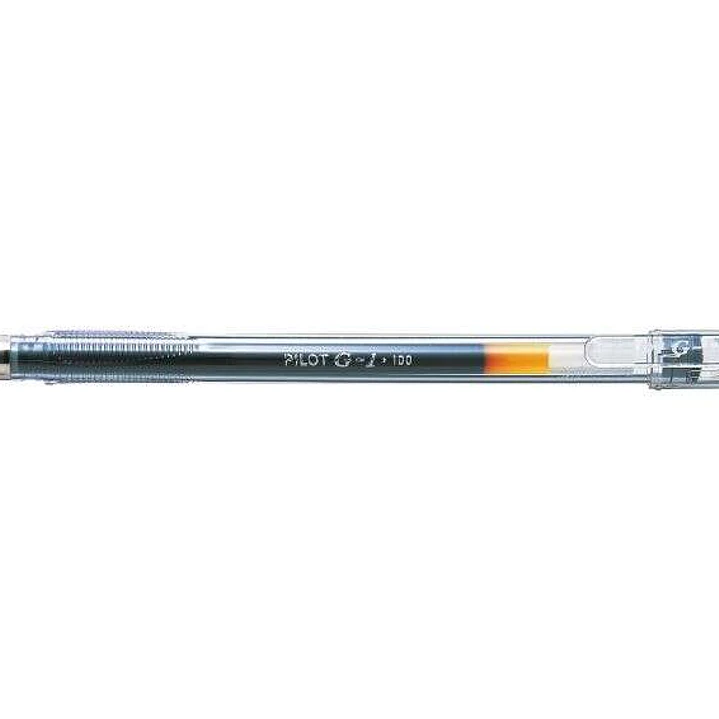 Pilot Boligrafo de Gel G1 - Recargable - Punta de Bola 0.5mm - Trazo 0.3mm - Cuerpo Transparente - Color Negro 1