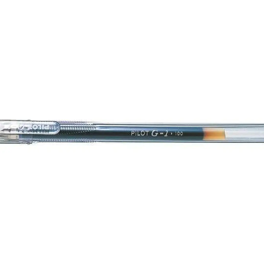Pilot Boligrafo de Gel G1 - Recargable - Punta de Bola 0.5mm - Trazo 0.3mm - Cuerpo Transparente - Color Azul 1