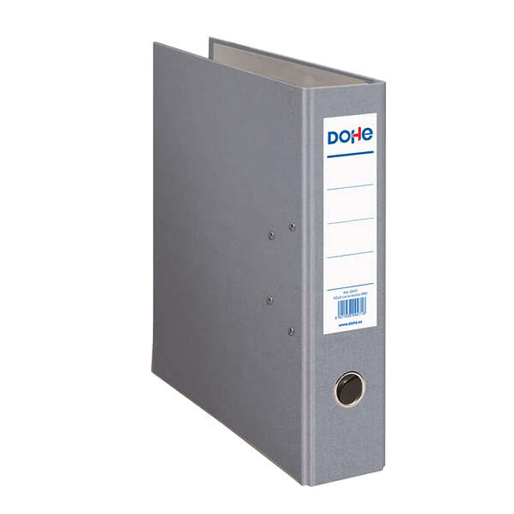 Dohe Archivador de Palanca Tamaño Folio - Lomo Ancho 70mm - Ollao, Rado y Tarjetero en el Lomo - Carton Forrado con Polipropileno - Cantoneras Metalic 1