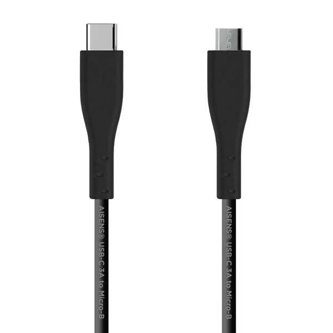 Aisens Cable USB 2.0 3A - Tipo USB-C/M-Micro B/M - 2.0m - Color Negro 1