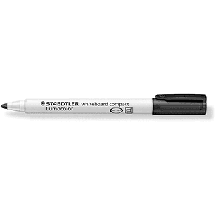 Staedtler Lumocolor 341 Marcador para Pizarra Blanca - Punta Biselada 1 - 2mm Aprox - Secado Rapido - Color Negro
