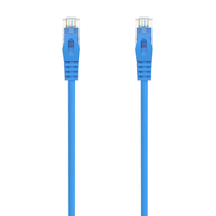Aisens Cable de Red Latiguillo RJ45 LSZH Cat.6A 500 MHZ UTP AWG24 - 0.25m - Libre de Halogenos - 10 Gigabit/s - Color Azul