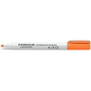 Staedtler Lumocolor 341 Marcador para Pizarra Blanca - Punta Biselada 1 - 2mm Aprox - Secado Rapido - Color Naranja