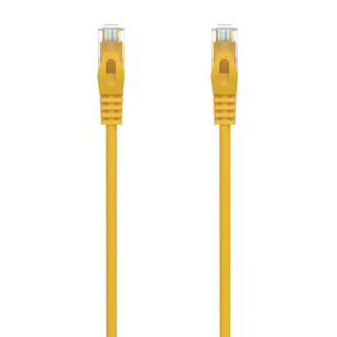 Aisens Cable de Red Latiguillo RJ45 LSZH Cat.6A 500 MHZ UTP AWG24 - 0.25m - Libre de Halogenos - 10 Gigabit/s - Color Amarillo
