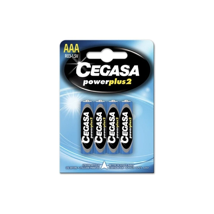 Cegasa Power Plus 2 Pack de 4 Pilas R03 AAA - Pilas Salinas para Aparatos de Bajo Consumo 1