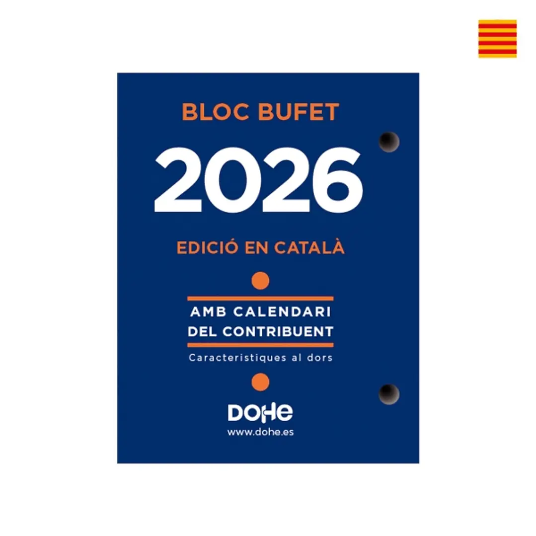 Dohe Bloque Bufete Anual en Catalan - 2 Perforaciones - Calendario Contribuyente - Planning Mensual - 640 Paginas 1