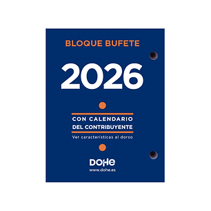 Dohe Bloque Bufete Anual - 2 Perforaciones - Calendario Contribuyente - Planning Mensual - 640 Paginas