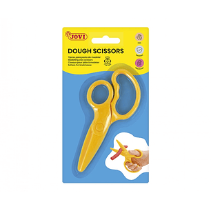 Jovi Dough Scissors Tijeras para Pasta de Modelar - Uso Infantil - Tambien Corta Papel - Color Amarillo