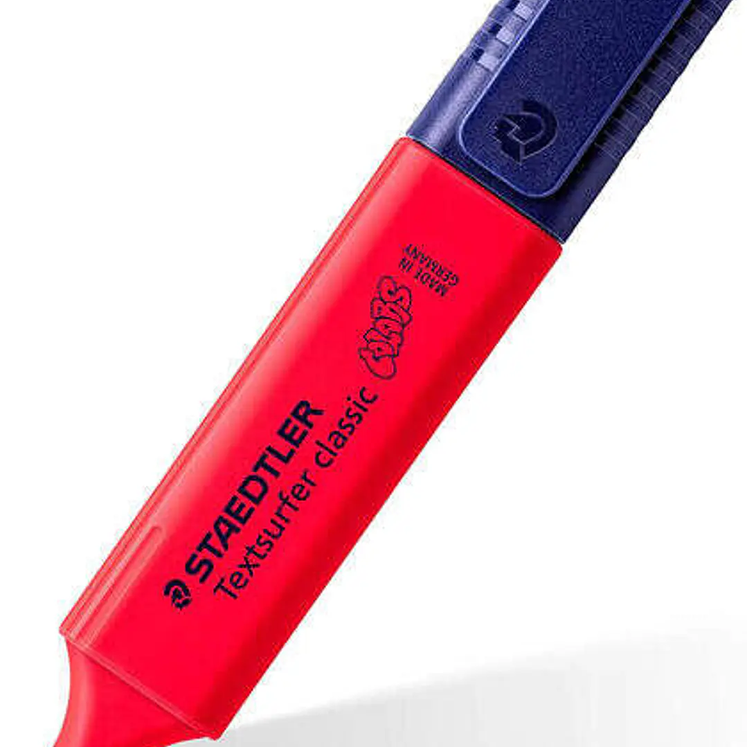 Staedtler Textsurfer Classic 364 Marcador Fluorescente - Punta Biselada - Trazo entre 1 - 5mm - Tinta con Base de Agua - Color Rojo 1
