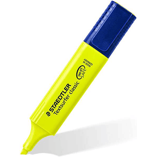 Staedtler Textsurfer Classic 364 Marcador Fluorescente - Punta Biselada - Trazo entre 1 - 5mm - Tinta con Base de Agua - Color Amarillo