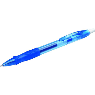 Bic Gel-ocity Original Boligrafo de Tinta Gel Retractil - Punta Media de 0.7mm - Recargable - Grip de Goma - Clip de Plastico - Color Azul