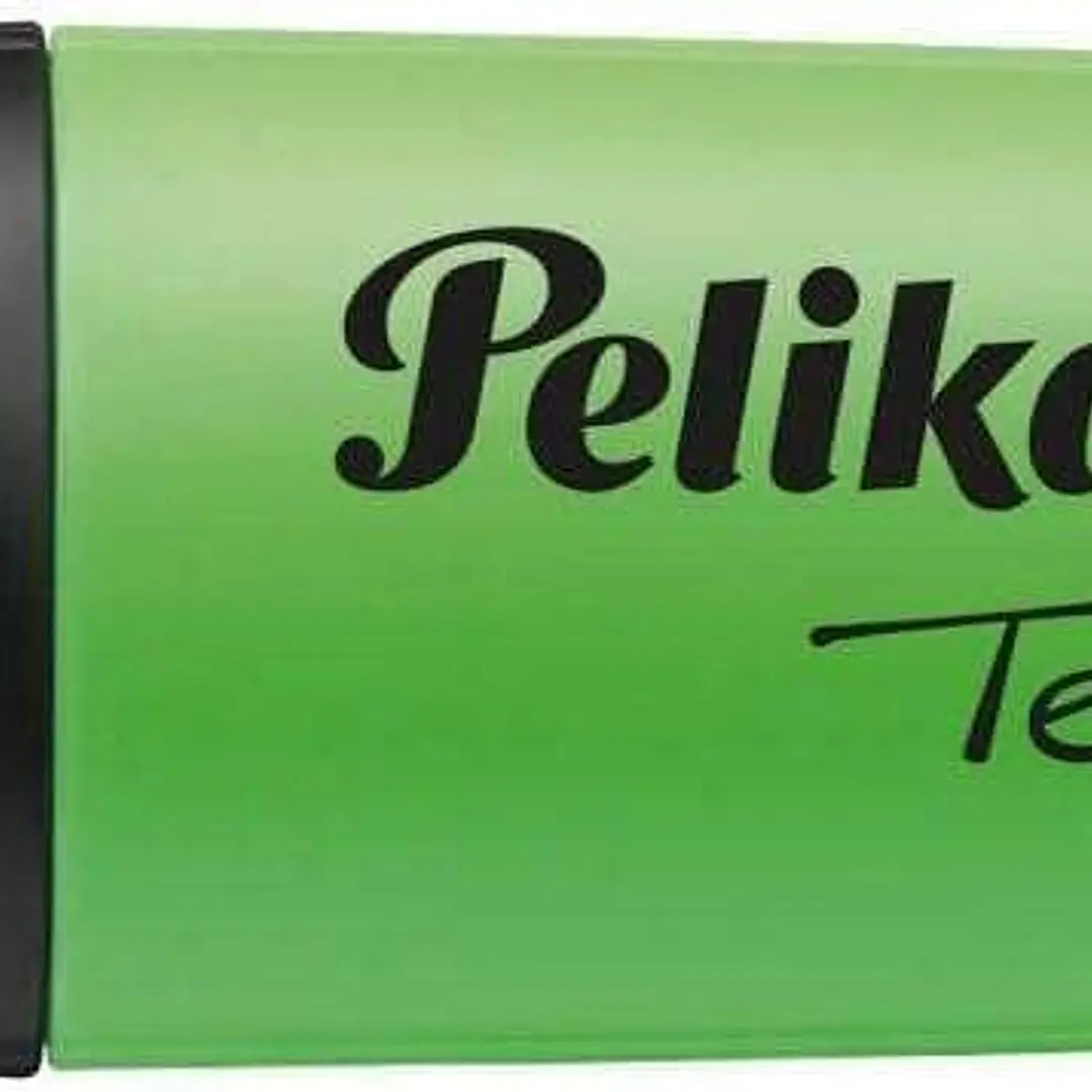 Pelikan Subrayador Textmarker 490 - Base de Agua - 3 Anchos de Trazo - Color Verde Fluorescente 1