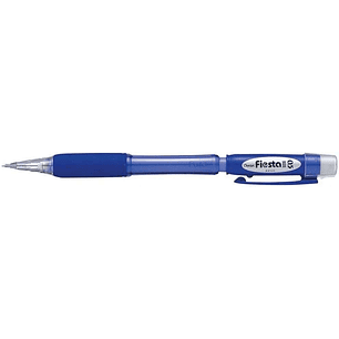 Pentel Fiesta II Portaminas HB 0.5mm con Goma - Incluye 2 Recargas - Grip de Goma - Diseño Ergonomico - Color Azul