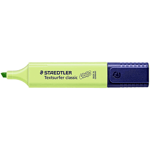Staedtler Textsurfer Classic 364 Pastel Marcador Fluorescente - Punta Biselada - Trazo entre 1 - 5mm - Tinta con Base de Agua - Color Verde Lima