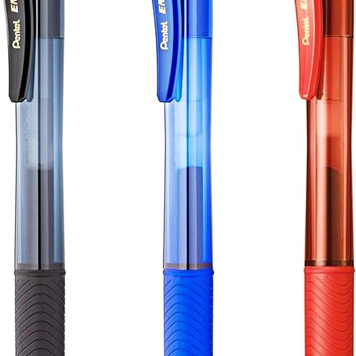 Pentel EnerGel X Pack de 3 Boligrafos de Bola Retractiles Tinta Gel - Punta 0.7mm - Trazo 0.35mm - Recargable - Grip de Agarre - 50% de Materiales Rec 1